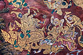 Detail from a mural painting with a 'Ramakien' motif - Thai version of the Indian Ramayana - from the temple complex of the Emerald Buddha, Bangkok (late 18th century) 